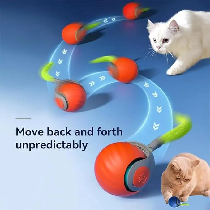 Smart Rolling Cat Toy – USB Rechargeable Interactive Ball