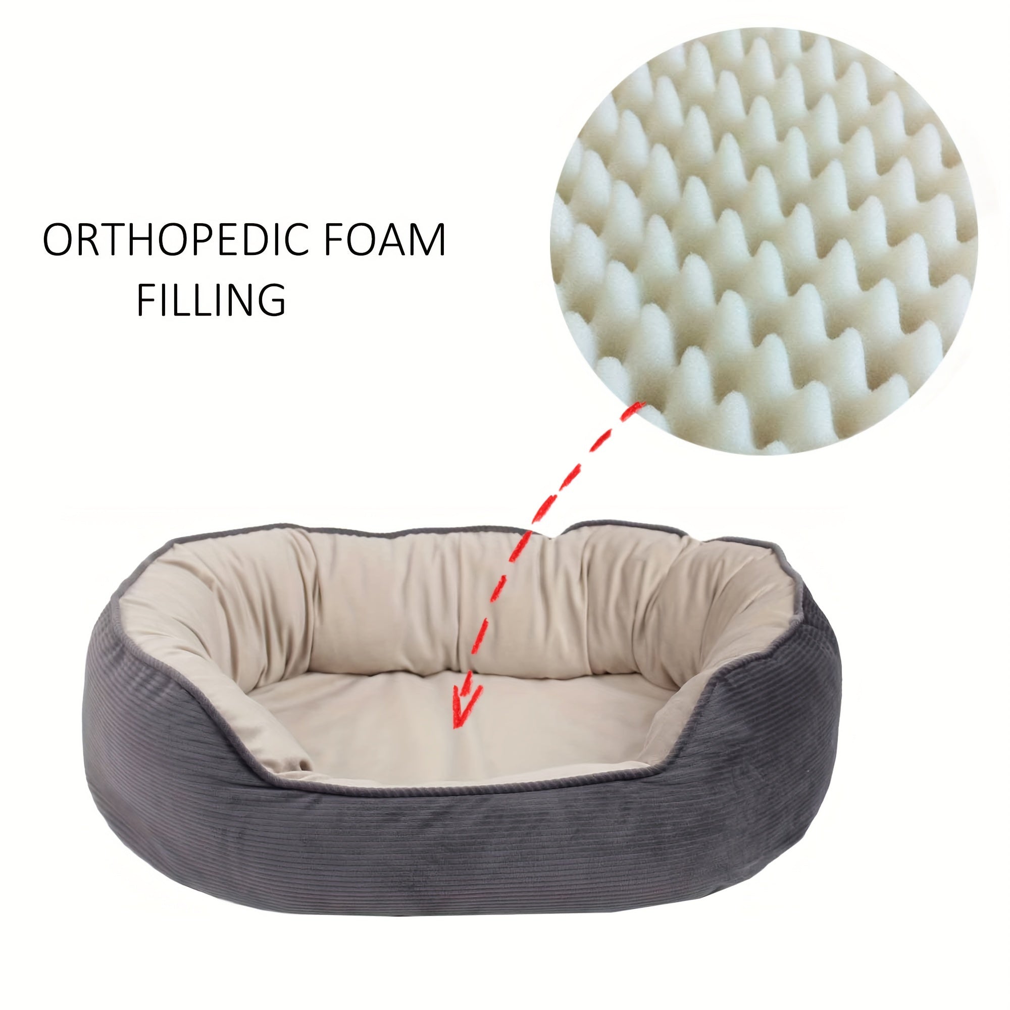 Warm Plush Dog Sofa Bed – Semi-Enclosed Cozy Pet Cushion