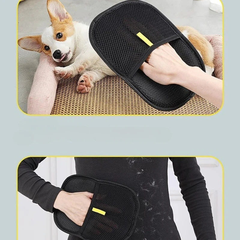 Pet Hair Remover Glove – Reusable, Washable De-Shedding Glove for Clothes & Pets