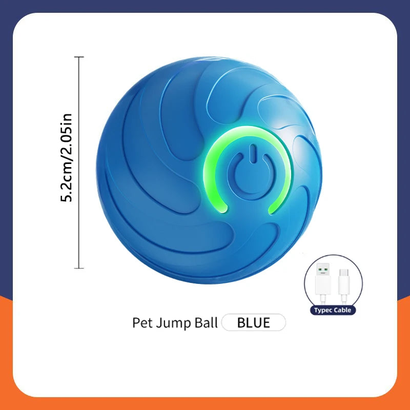 Smart Bouncing Pet Ball – USB Moving Toy for Dogs & Cats