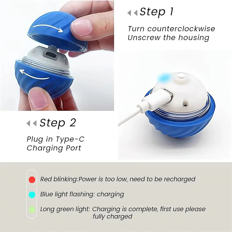 Smart Bouncing Pet Ball – USB Moving Toy for Dogs & Cats