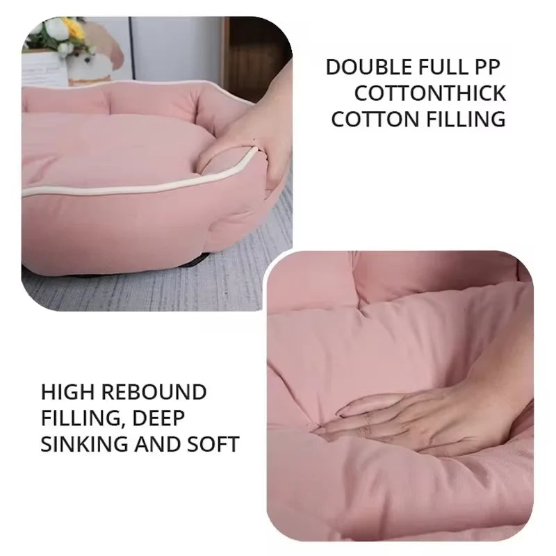 Large Pet Sofa Bed – Warm Winter Cushion for Dogs & Cats