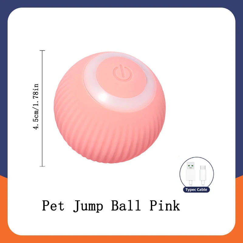 Smart Bouncing Pet Ball – USB Moving Toy for Dogs & Cats