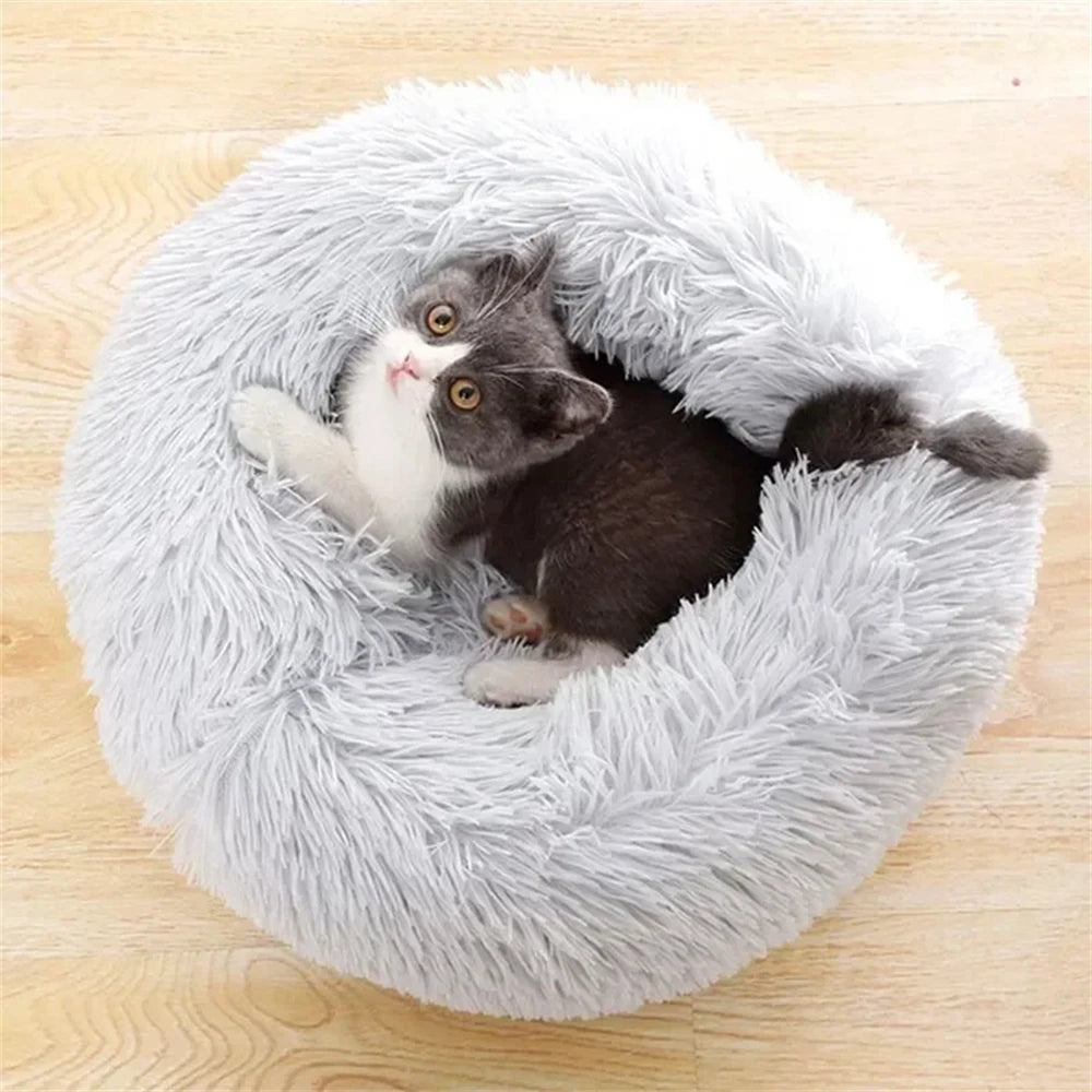 Plush Cat Bed – Warm Nest for Cats & Small Dogs