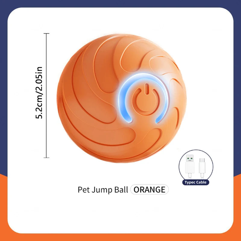 Smart Bouncing Pet Ball – USB Moving Toy for Dogs & Cats