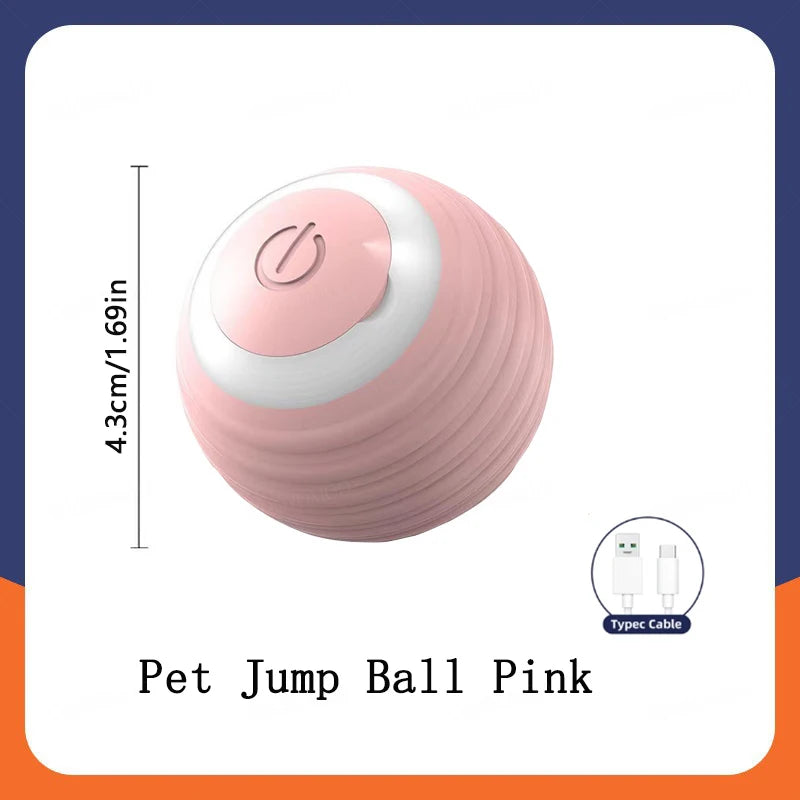 Smart Bouncing Pet Ball – USB Moving Toy for Dogs & Cats