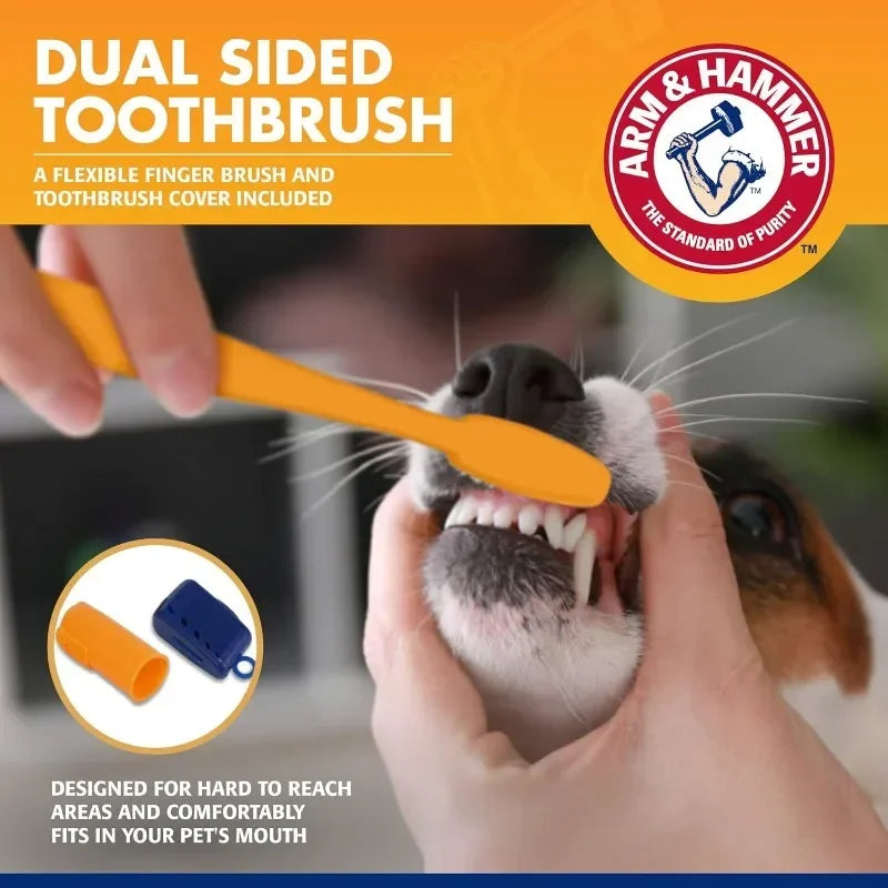 Pet Dental Care Kit – Toothbrush & Natural Toothpaste for Dogs & Puppies