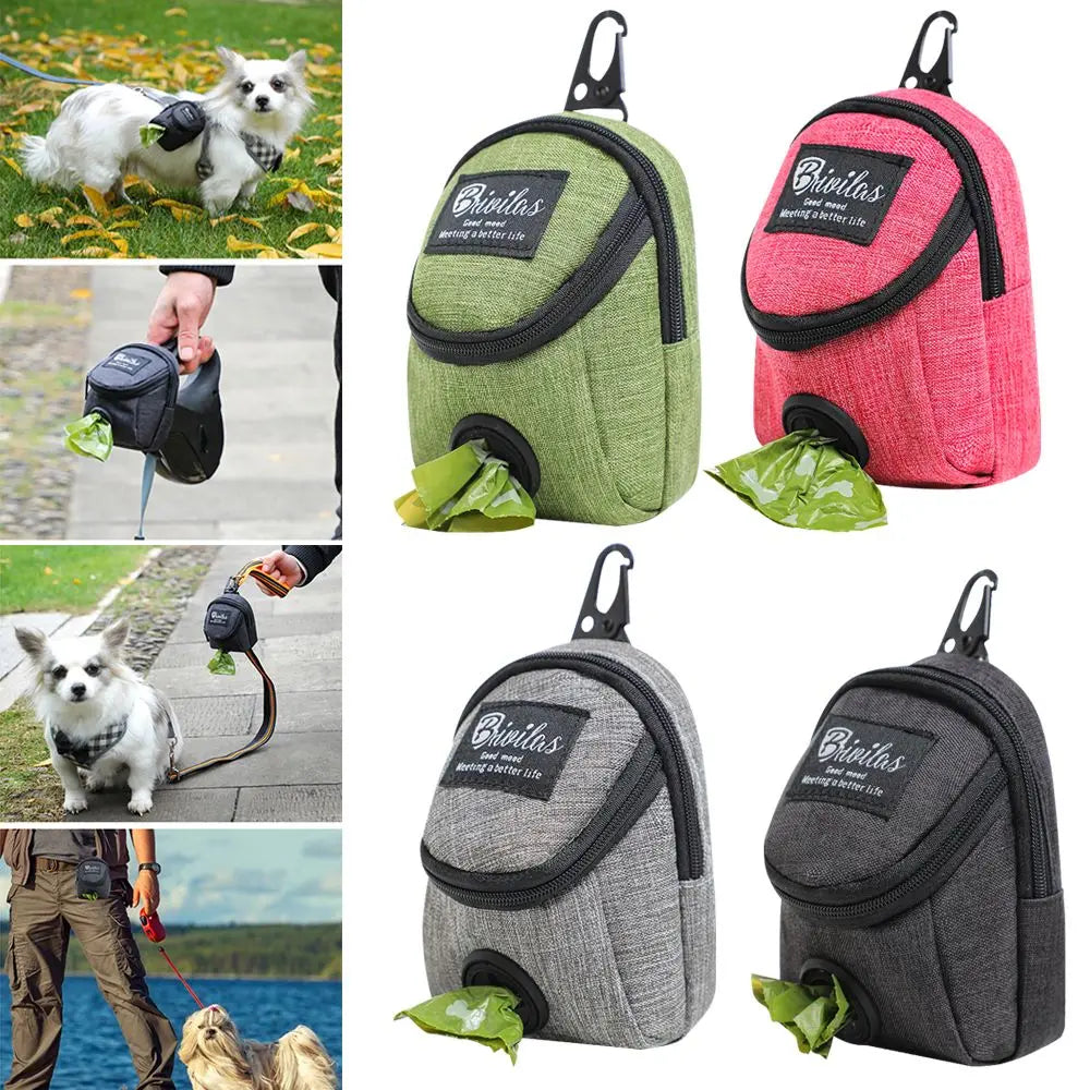 Portable Dog Treat & Waste Bag Pouch – Multifunction Training Bag for Small Dogs