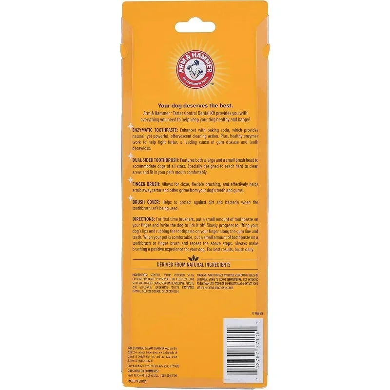 Pet Dental Care Kit – Toothbrush & Natural Toothpaste for Dogs & Puppies