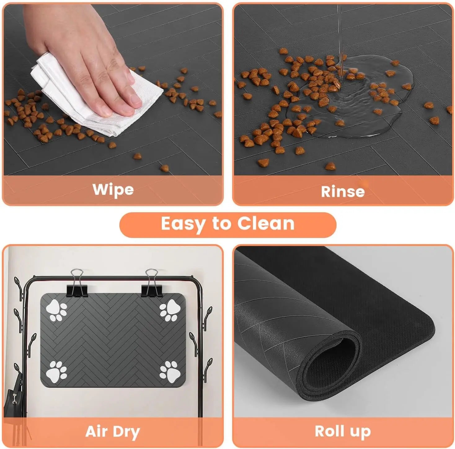 Waterproof Pet Feeding Mat – Absorbent, Quick Dry Placemat for Dogs & Cats