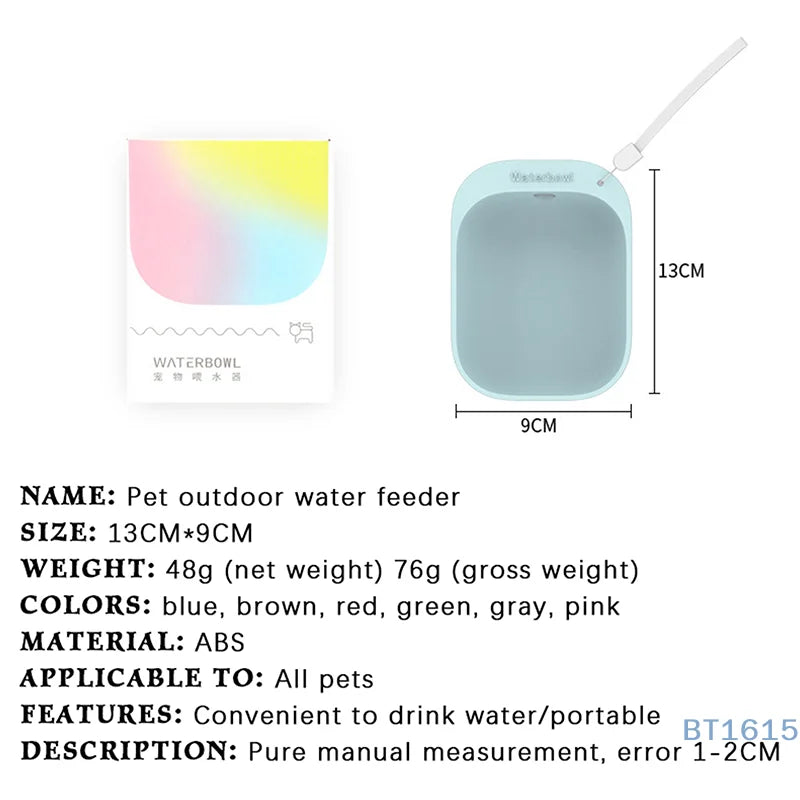 Portable Pet Water Bottle – Travel Water Dispenser for Dogs & Cats