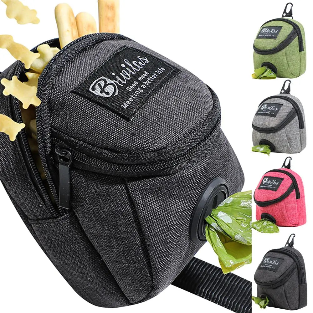 Portable Dog Treat & Waste Bag Pouch – Multifunction Training Bag for Small Dogs
