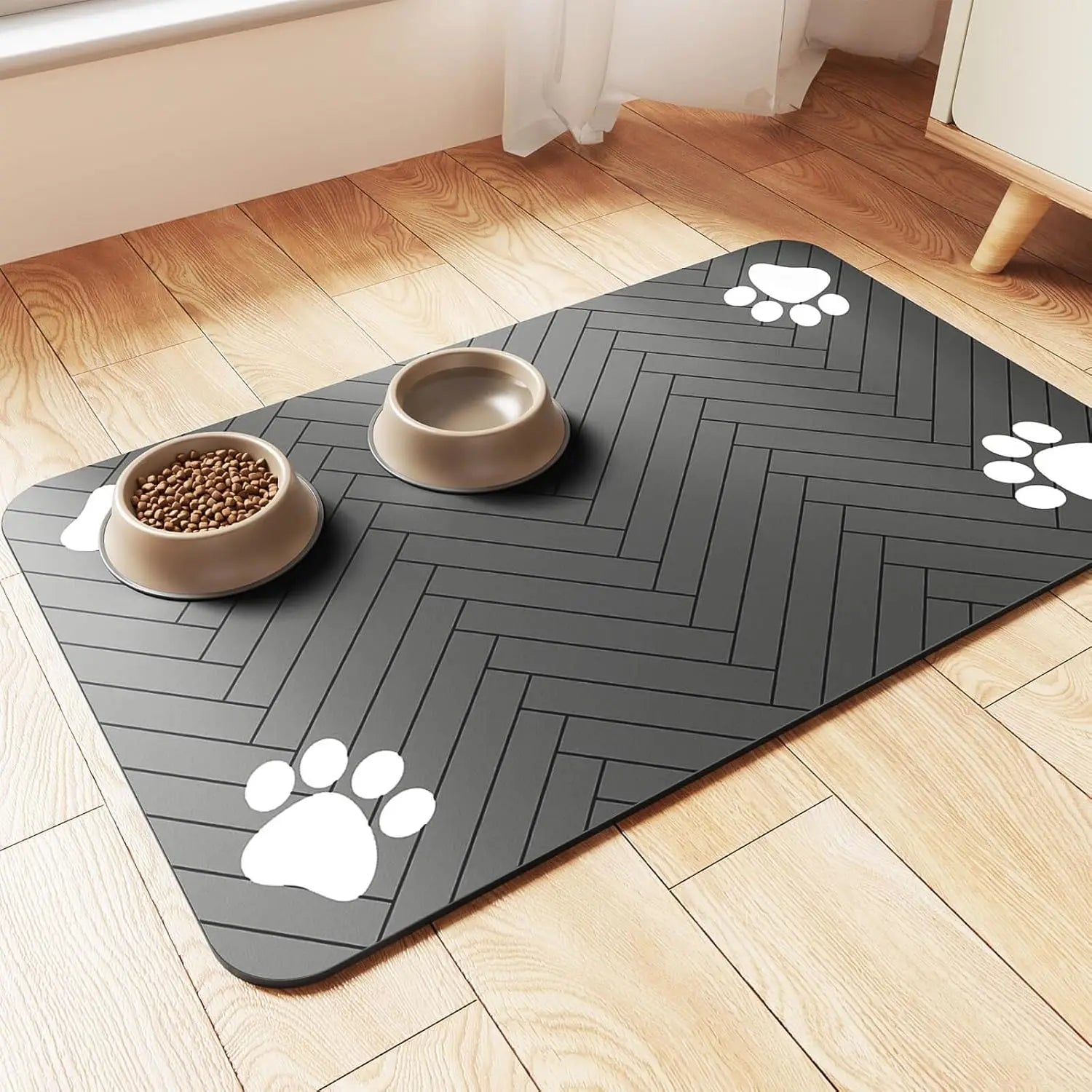Waterproof Pet Feeding Mat – Absorbent, Quick Dry Placemat for Dogs & Cats