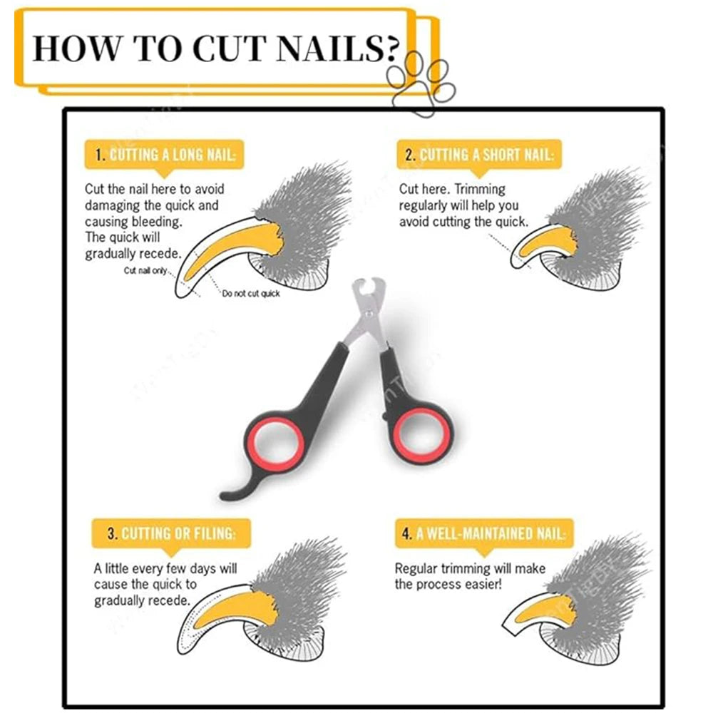 Pet Nail Clipper Scissors – Safe Grooming Tool for Dogs, Cats & Small Animals