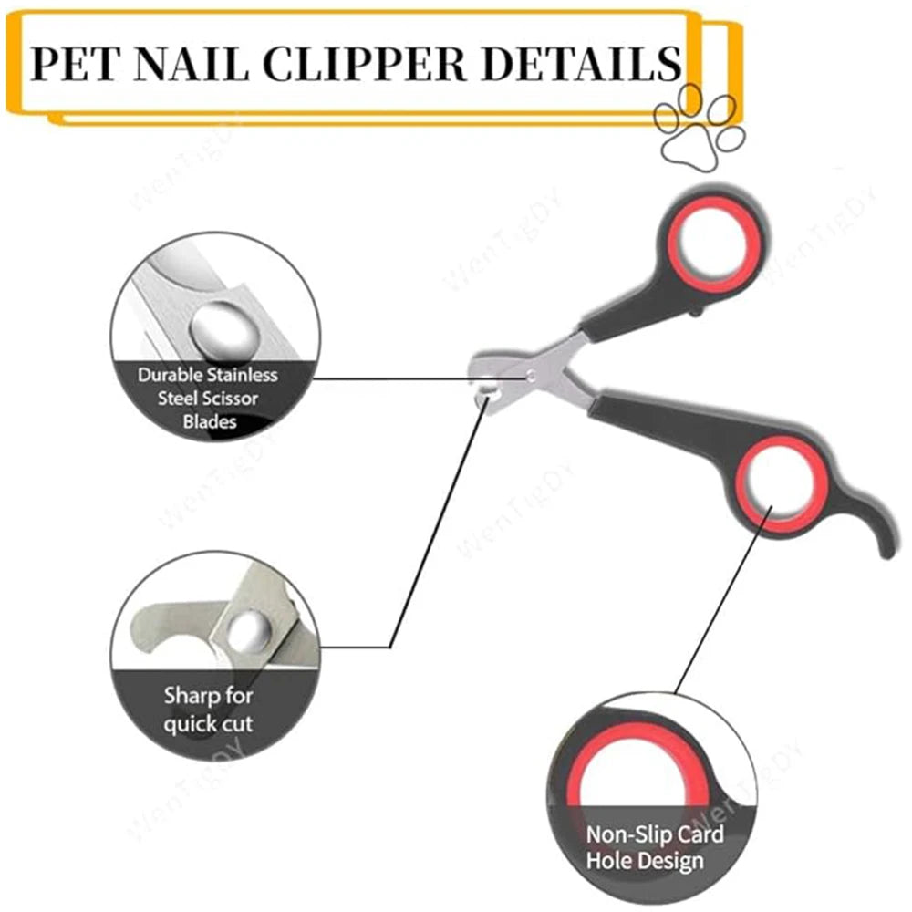 Pet Nail Clipper Scissors – Safe Grooming Tool for Dogs, Cats & Small Animals