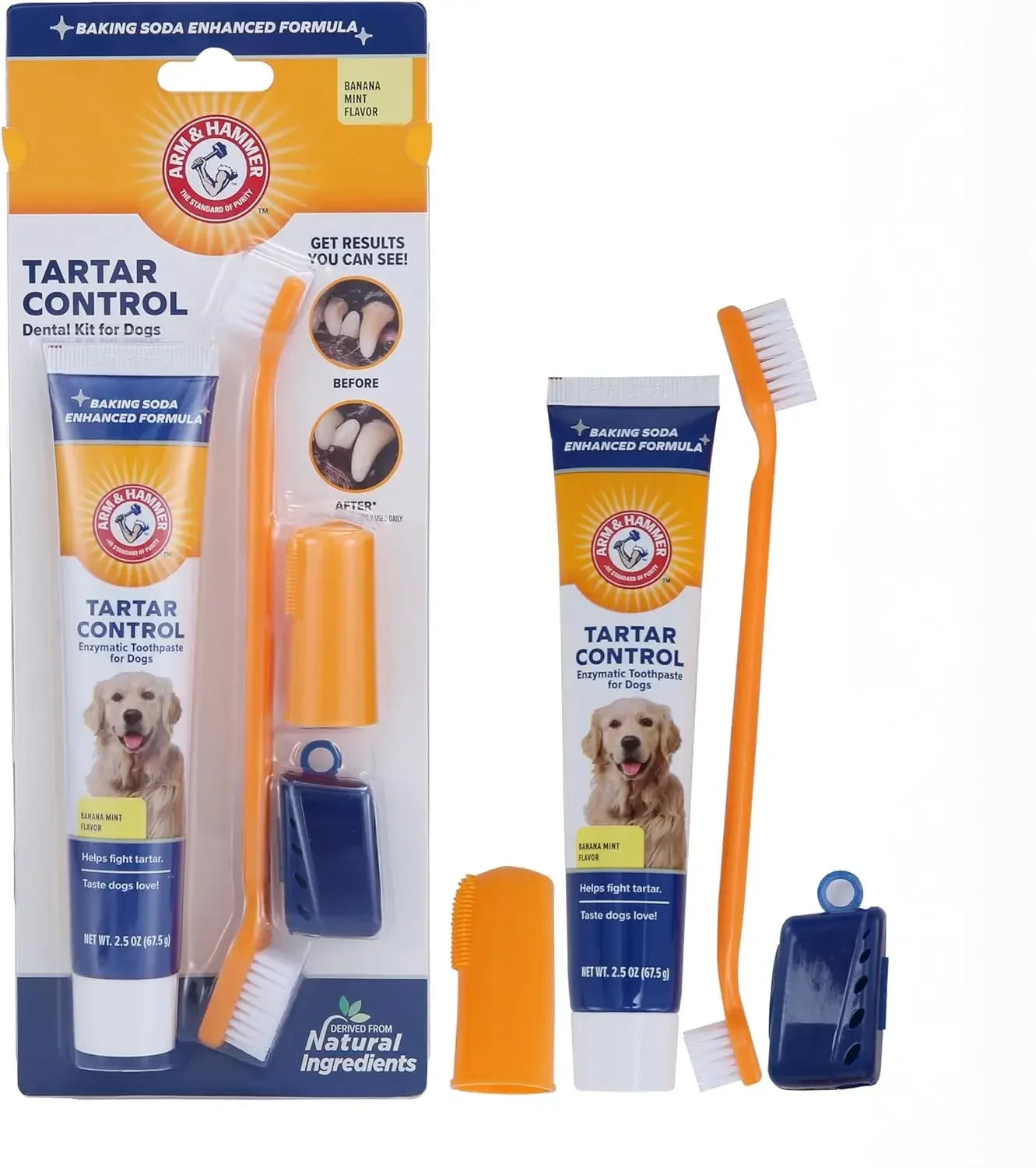 Pet Dental Care Kit – Toothbrush & Natural Toothpaste for Dogs & Puppies