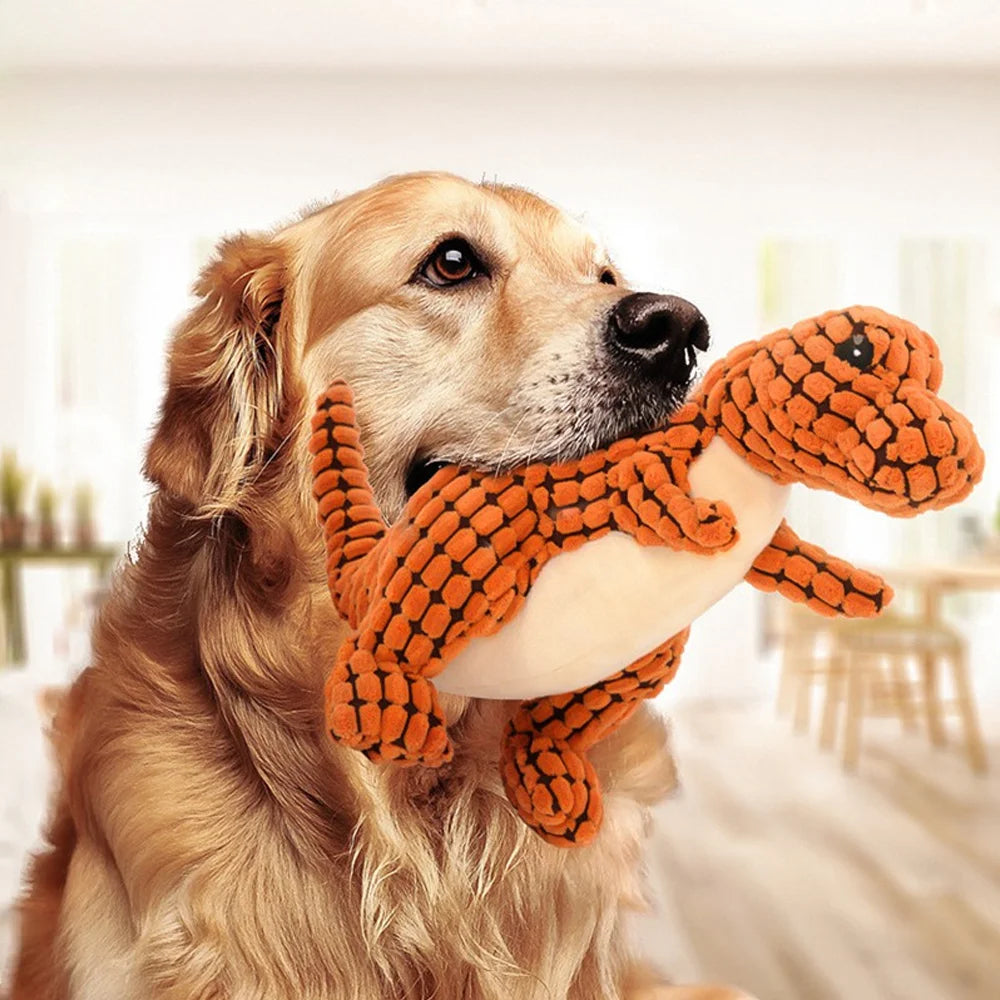 Plush Dinosaur Chew Toy – Interactive & Soft for Dogs and Cats