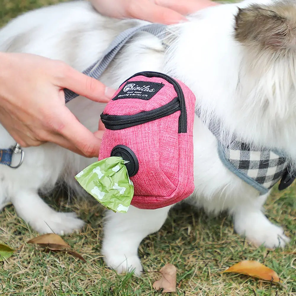 Portable Dog Treat & Waste Bag Pouch – Multifunction Training Bag for Small Dogs