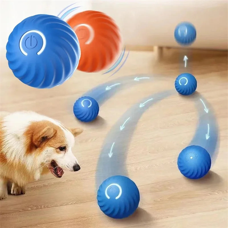 Smart Bouncing Pet Ball – USB Moving Toy for Dogs & Cats