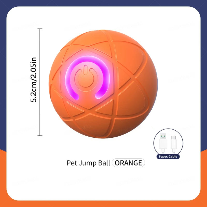 Smart Bouncing Pet Ball – USB Moving Toy for Dogs & Cats