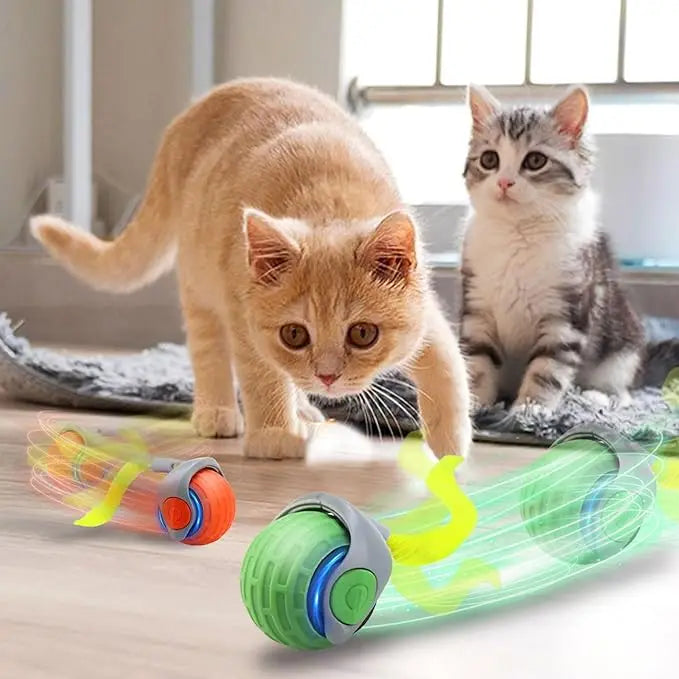 Slimme rollende kattenspeeltje - USB oplaadbare interactieve bal