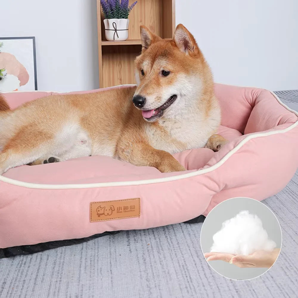 Large Pet Sofa Bed – Warm Winter Cushion for Dogs & Cats