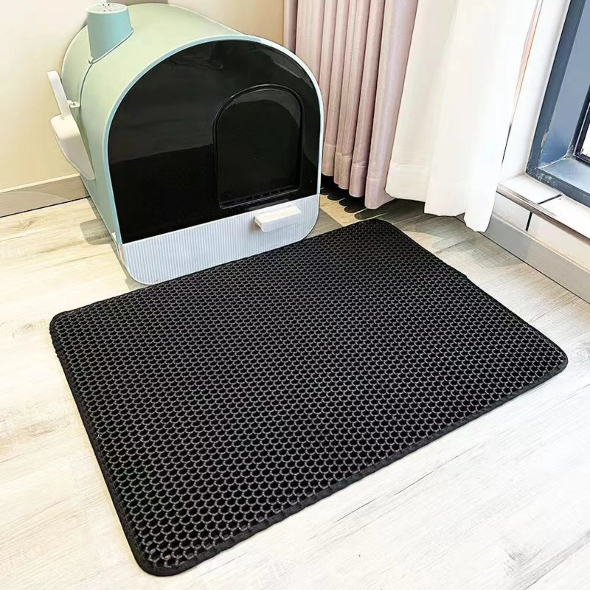 Waterproof Cat Litter Mat – Double Layer, Non-Slip, Washable Pad + Free Gift